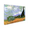 Trademark Fine Art Vincent van Gogh 'Wheatfield with Cypresses 1889' Canvas Art, 35x47 BL0004-C3547GG